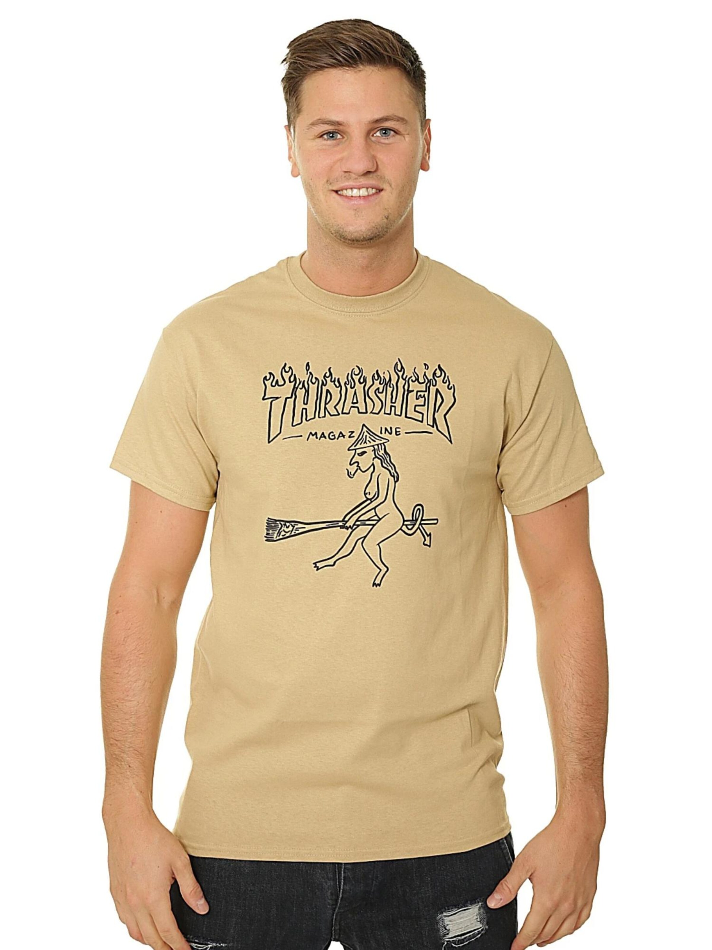 THRASHER Shirt 'WITCH'‌‌‌‌ in Beige