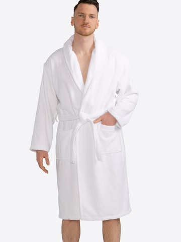 celodoro Long Bathrobe 'Home & Spa Collection' in White: front