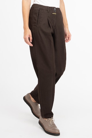 Recover Pants Loose fit Pleat-Front Pants in Brown: front