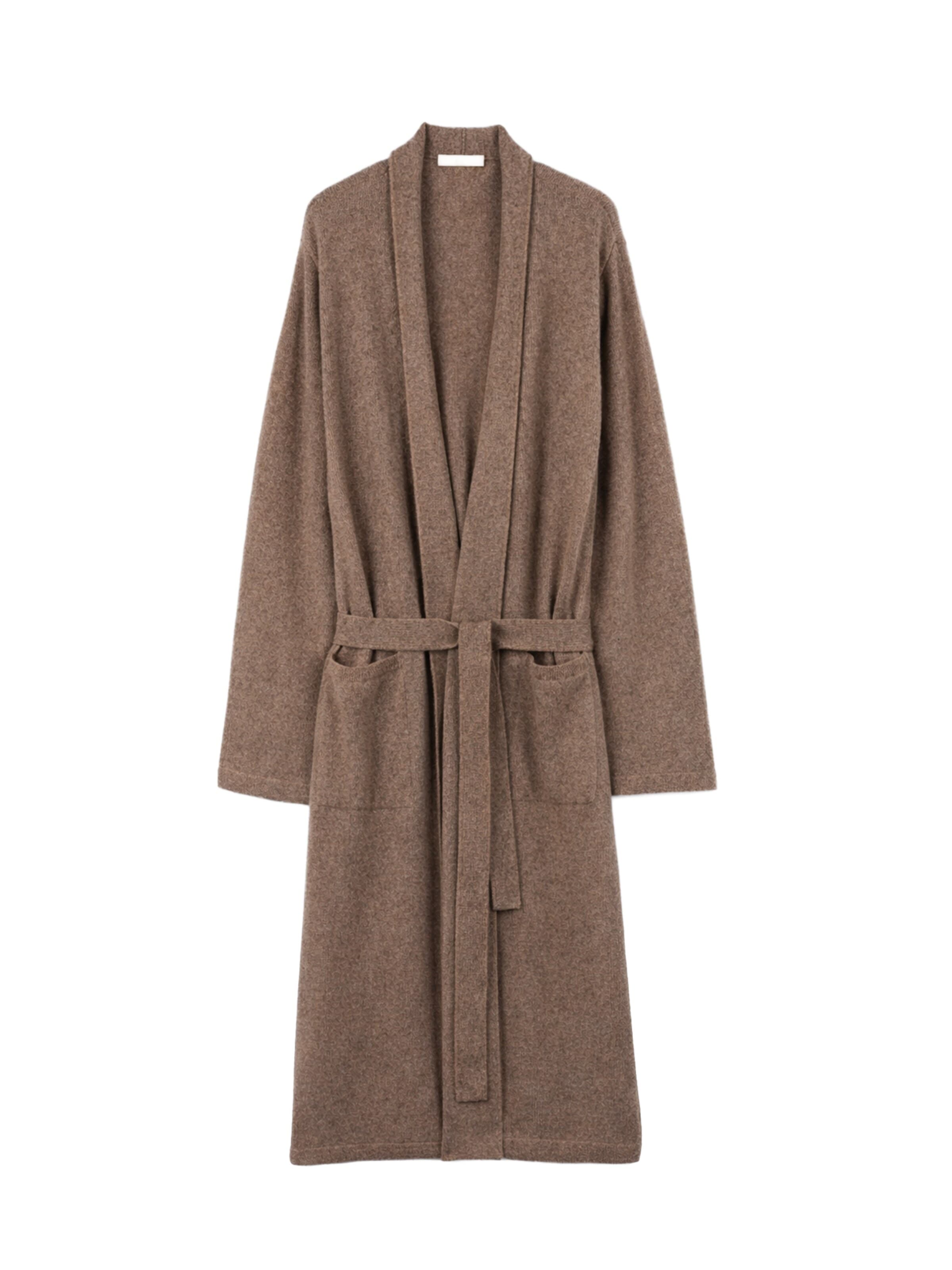 GOBI Cashmere Badrock lång 'Men's Cashmere Robe' i grå: framsida