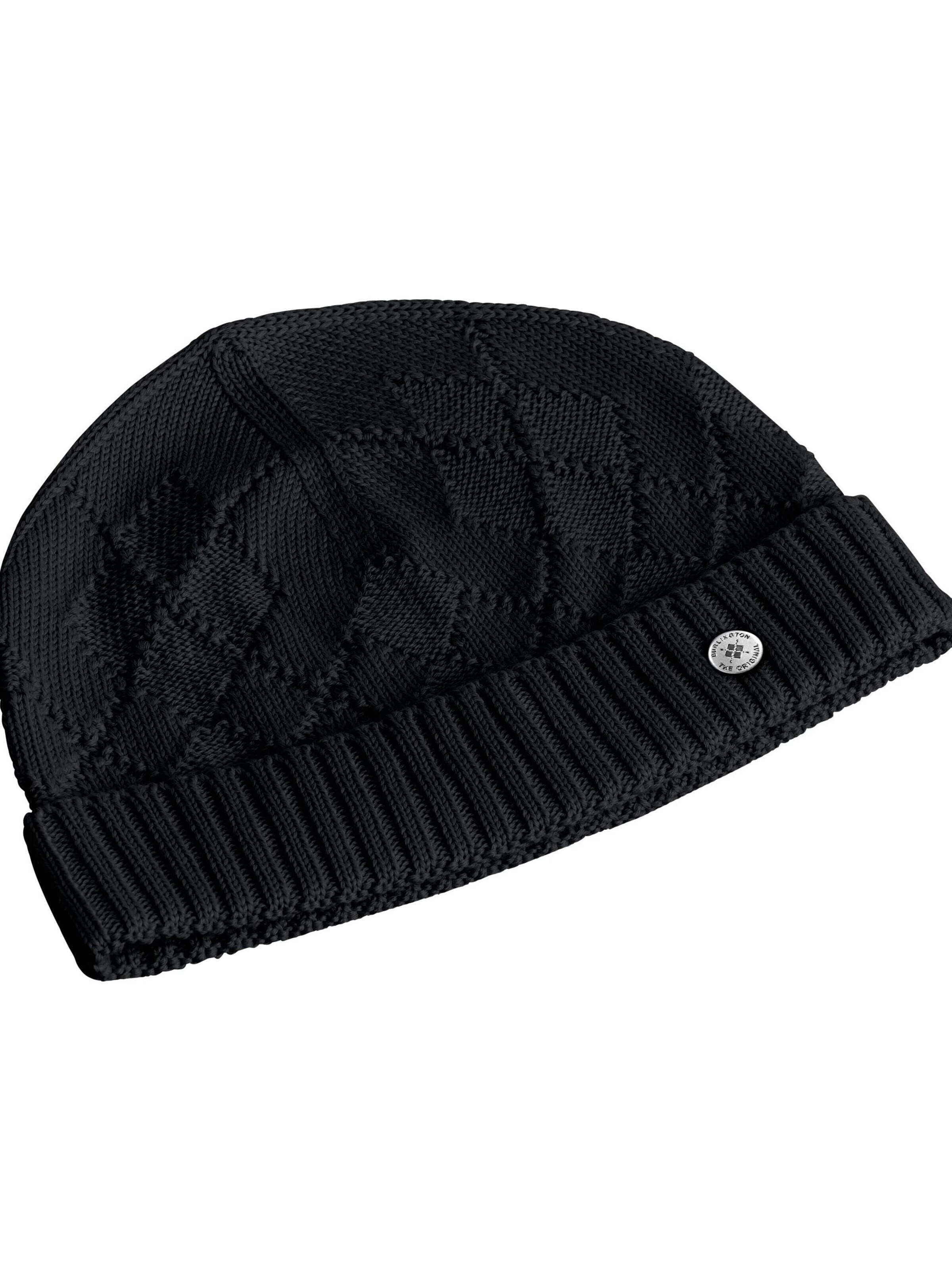 BURLINGTON Hut 'Argyle Accent'‌ in Schwarz