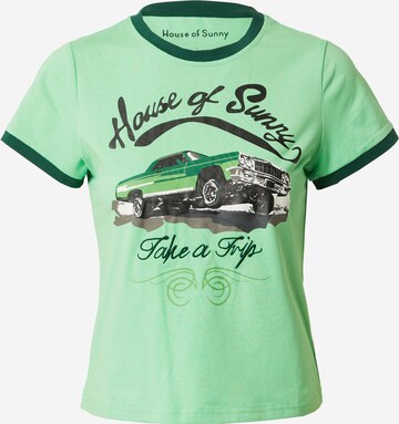 T-shirt 'DREW' House of Sunny en vert : devant