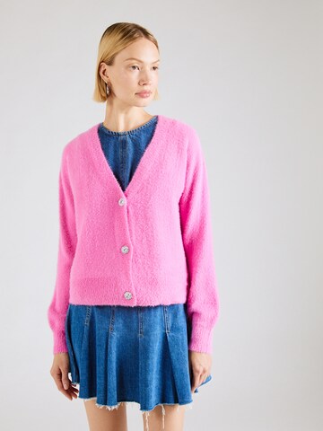 Cardigan 'ONLELLA' ONLY en rose : devant