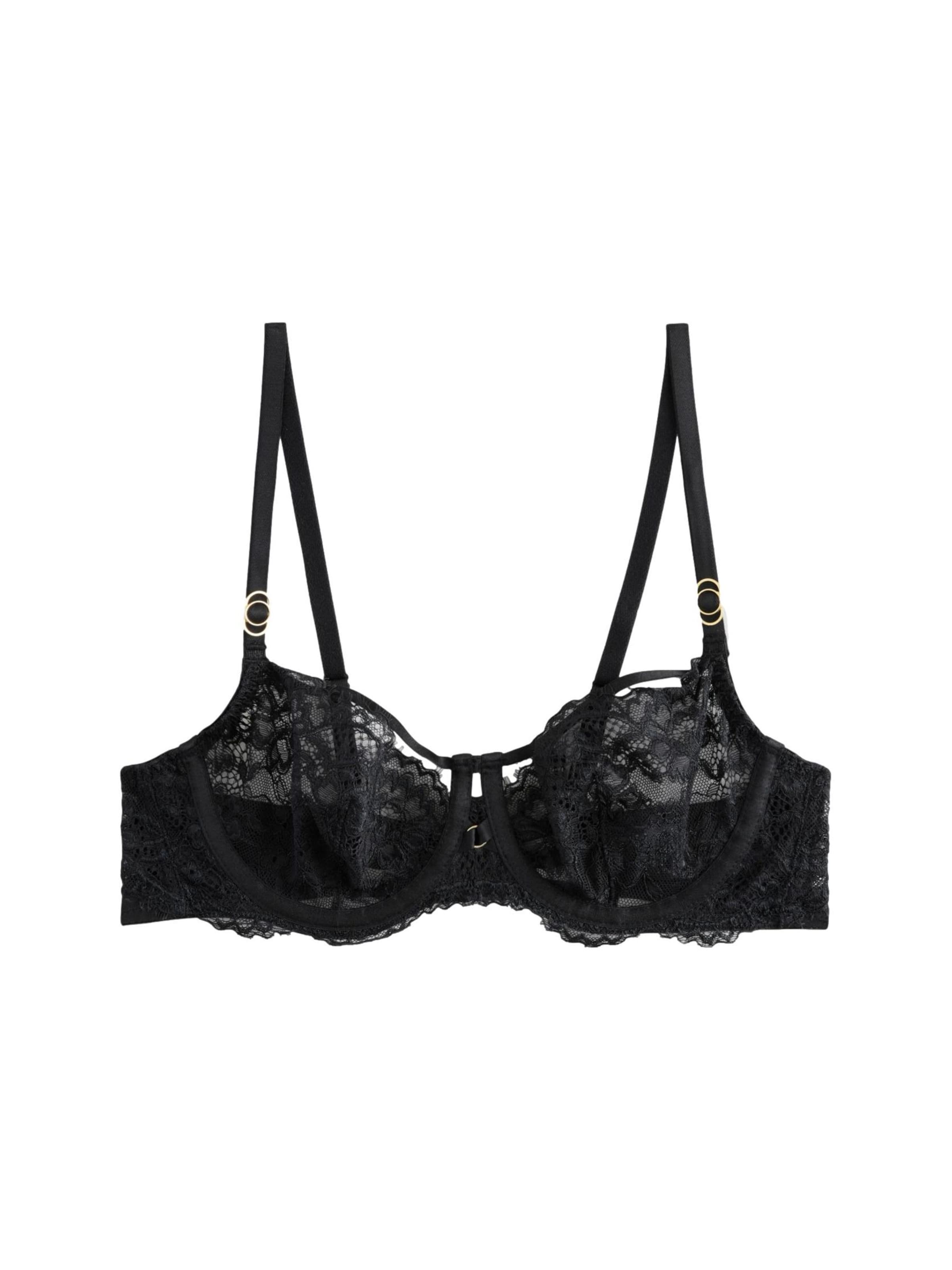 melns Next Balconette Krūšturis: no priekšpuses