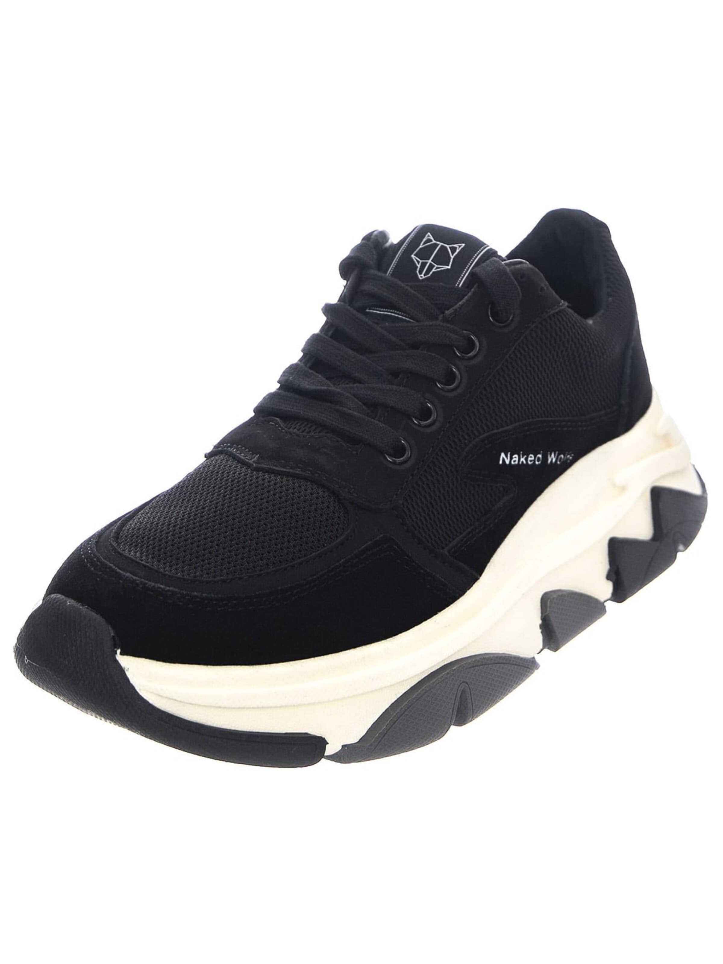 NAKED WOLFE Buty sportowe sznurowane 'Womens Waves Black Combo Shoes' w kolorze czarny: przód