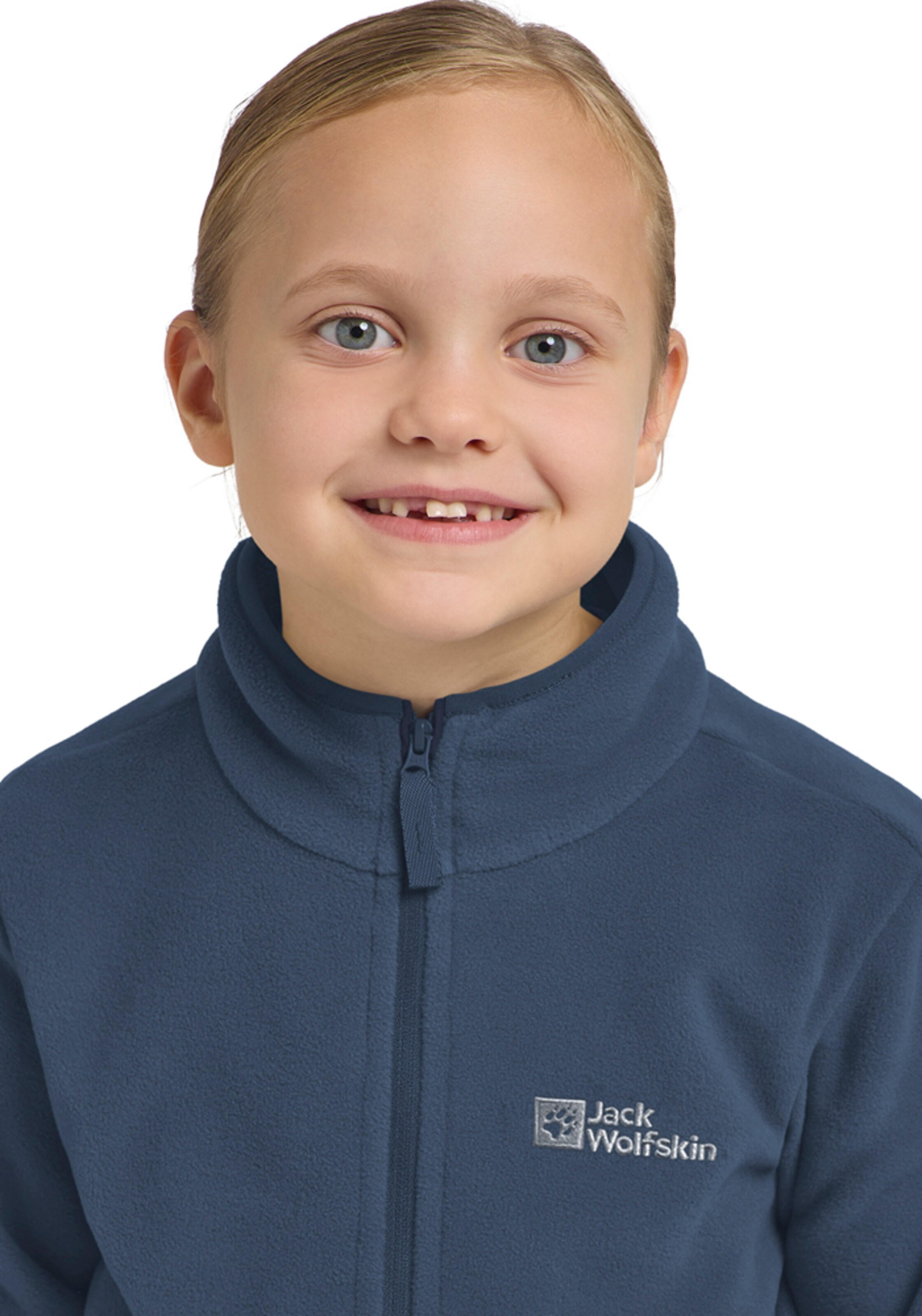 JACK WOLFSKIN Athletic Fleece Jacket in Blue