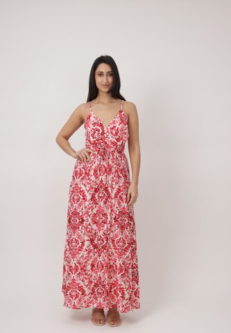 Elara Kleid in Rot: Vorderseite