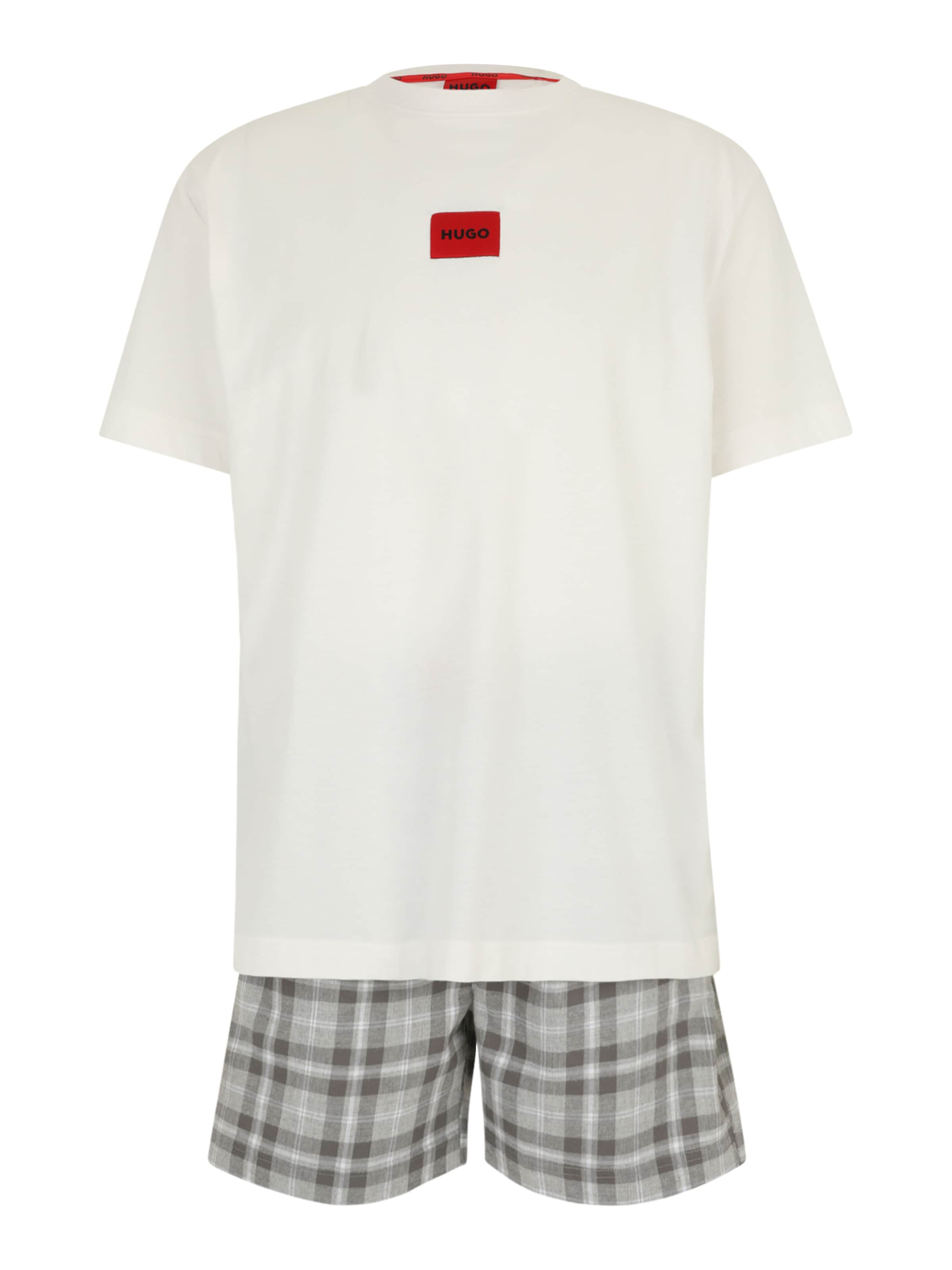 Pyjama court HUGO en gris : devant