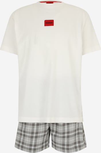 Trumpa pižama iš HUGO, spalva – tamsiai pilka / raudona / balta, Prekių apžvalga