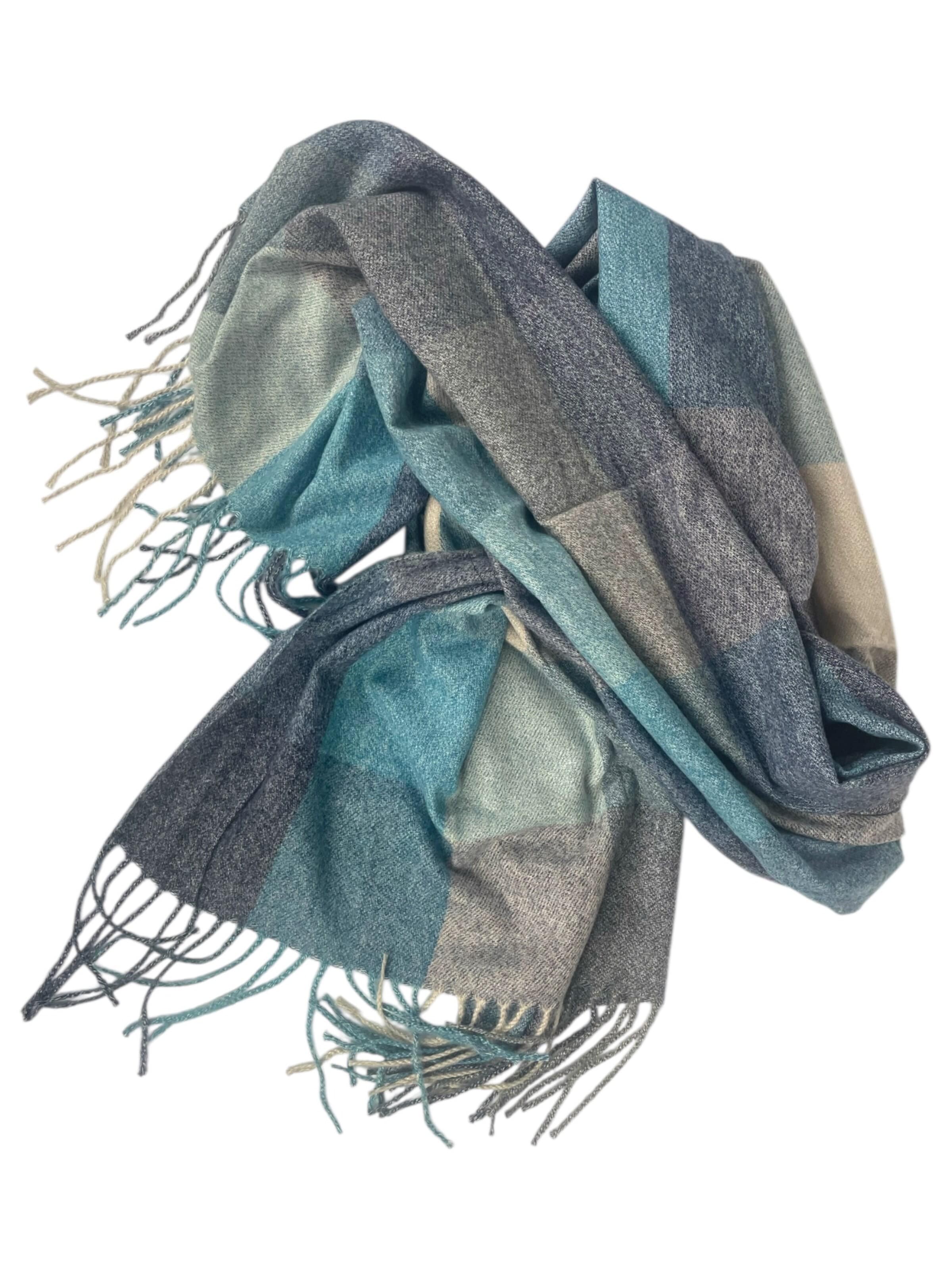 Kumixi Scarf 'Fransen' in Blue