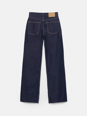 Wide leg Jeans de la Pull&Bear pe albastru