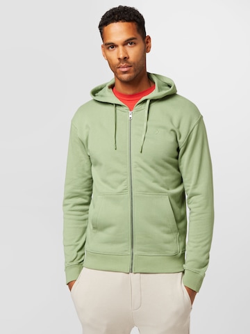 Veste de survêtement TOM TAILOR DENIM en vert : devant