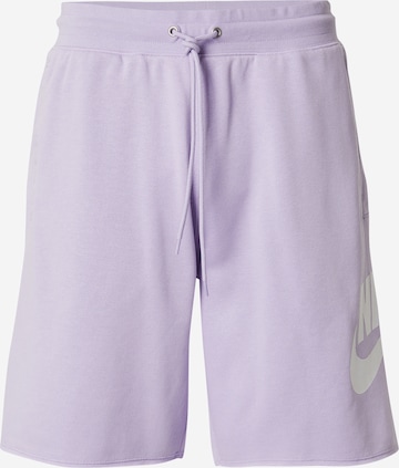 Loosefit Pantalon 'CLUB ALUMNI' Nike Sportswear en violet : devant