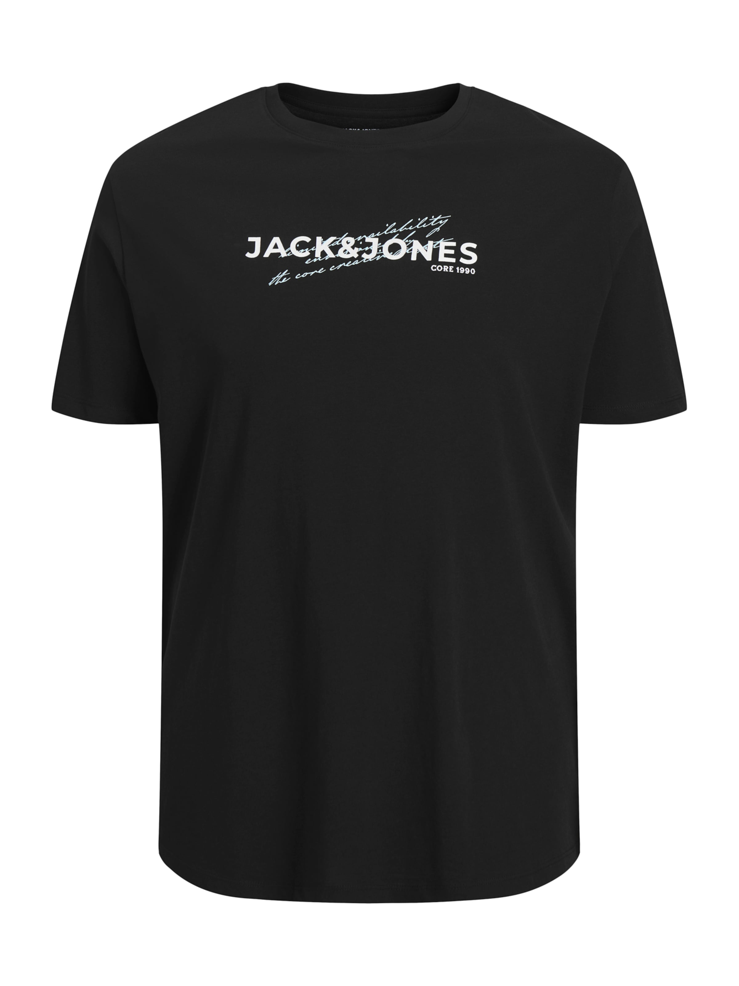 Jack & Jones Plus T-Shirt 'JCOETERNA' in Schwarz: Vorderseite