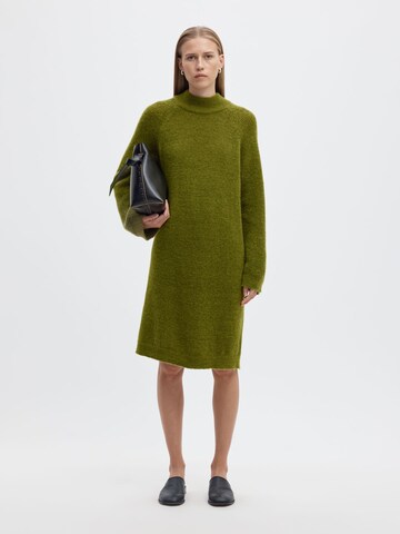 SELECTED Knit dress in Green: front