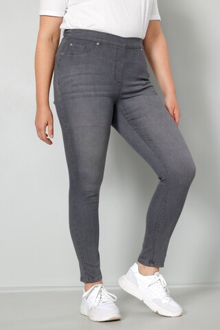 MIAMODA Regular Jeggings in Grey: front