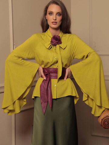 JIORO Blouse 'ESSENTIALS' in Yellow