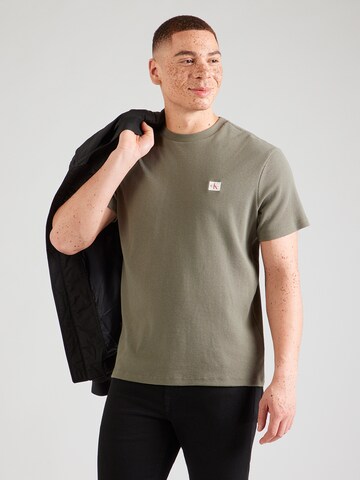 Calvin Klein Jeans Μπλουζάκι σε μπεζ: μπροστά