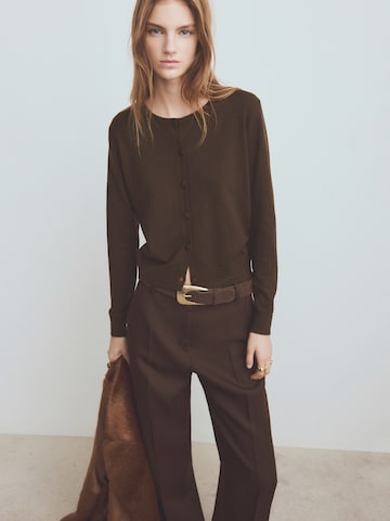 MANGO Strickjacke 'REGALO' in Braun: Vorderseite