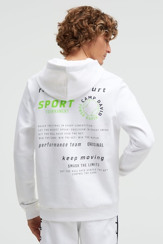 CAMP DAVID Sweatshirt in White: front