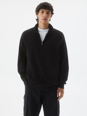 Pull-over Pull&Bear en noir : devant