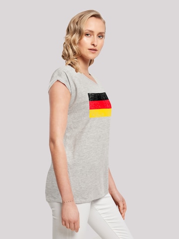 F4NT4STIC Shirt 'Germany Deutschland Flagge distressed' in Grijs