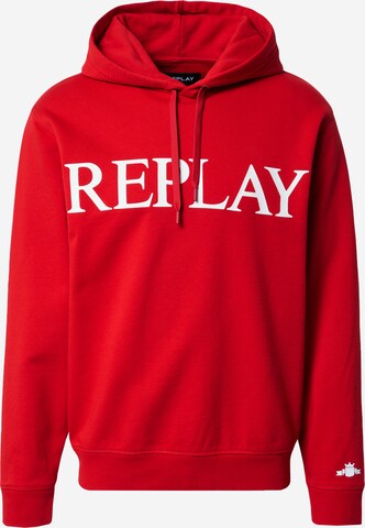 Felpa di REPLAY in rosso: frontale