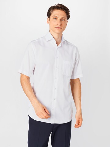 ETERNA Slim fit Button Up Shirt in White: front