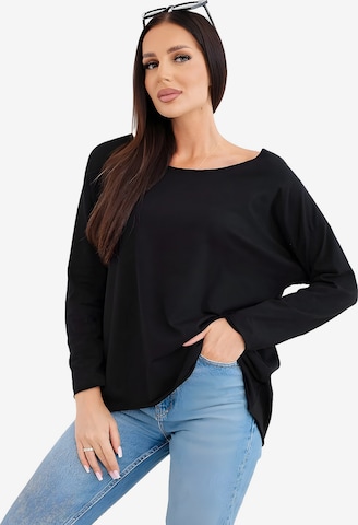 Lumera Bluse 'Xara' in Schwarz: Vorderseite