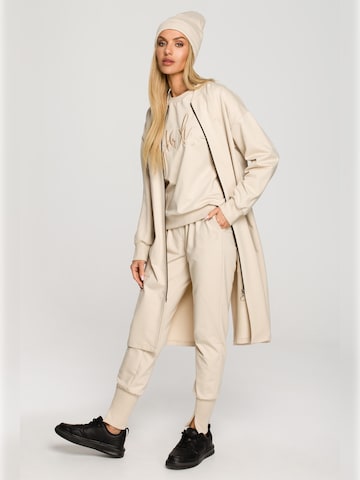 made of emotion - Sudadera con cremallera en beige