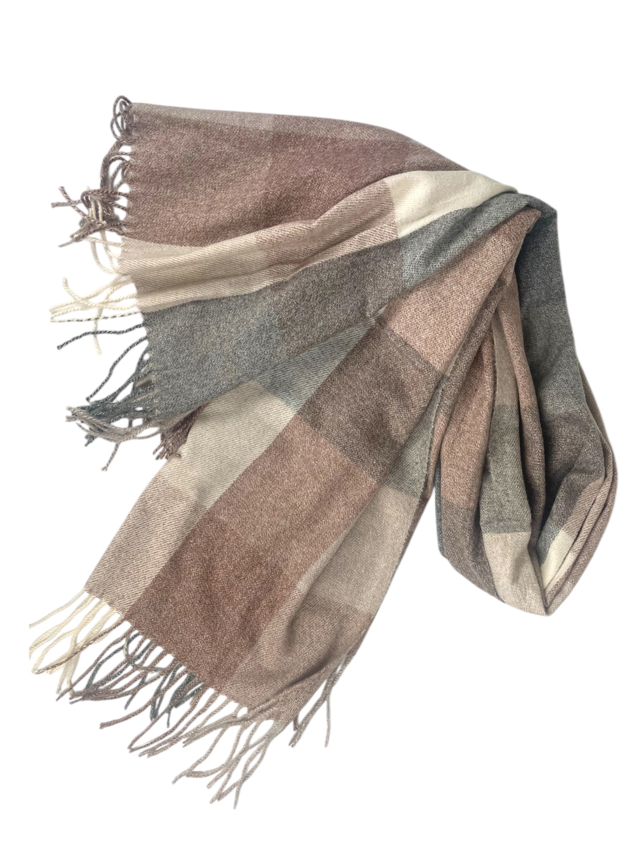 Kumixi Oversized Scarf in Beige