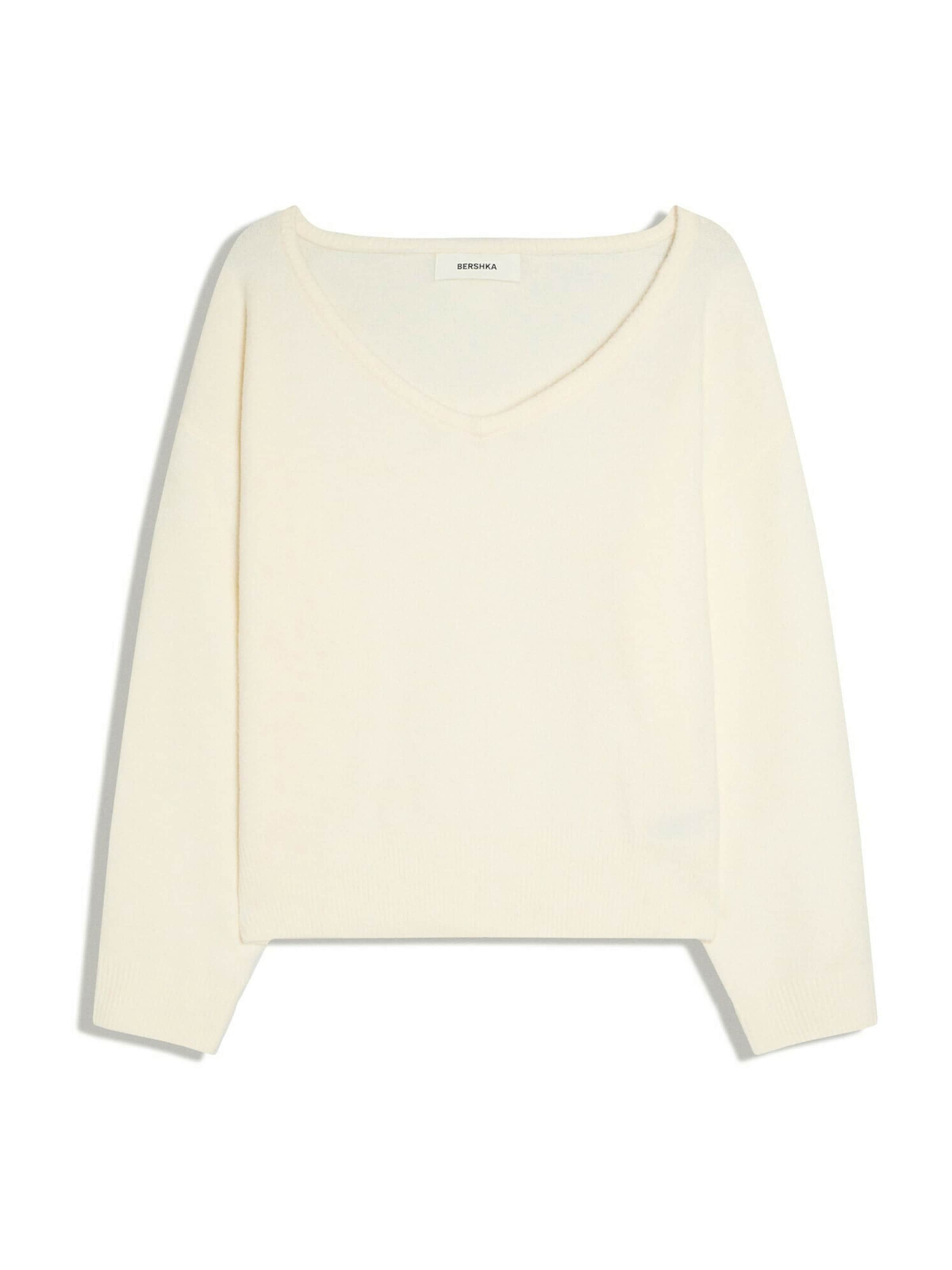 Bershka Sweater in XS in Ivory, Item view