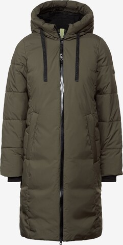 CECIL Winter Coat in Green: front