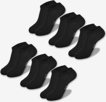 Tastiq Füßlinge in Schwarz: Vorderseite