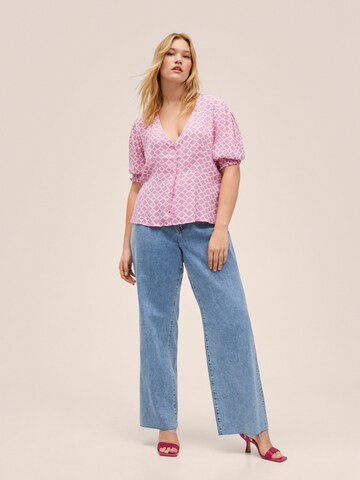 MANGO Bluse 'BEADY' i rosa