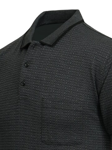 Cizgi Triko Shirt‌‌ in Schwarz