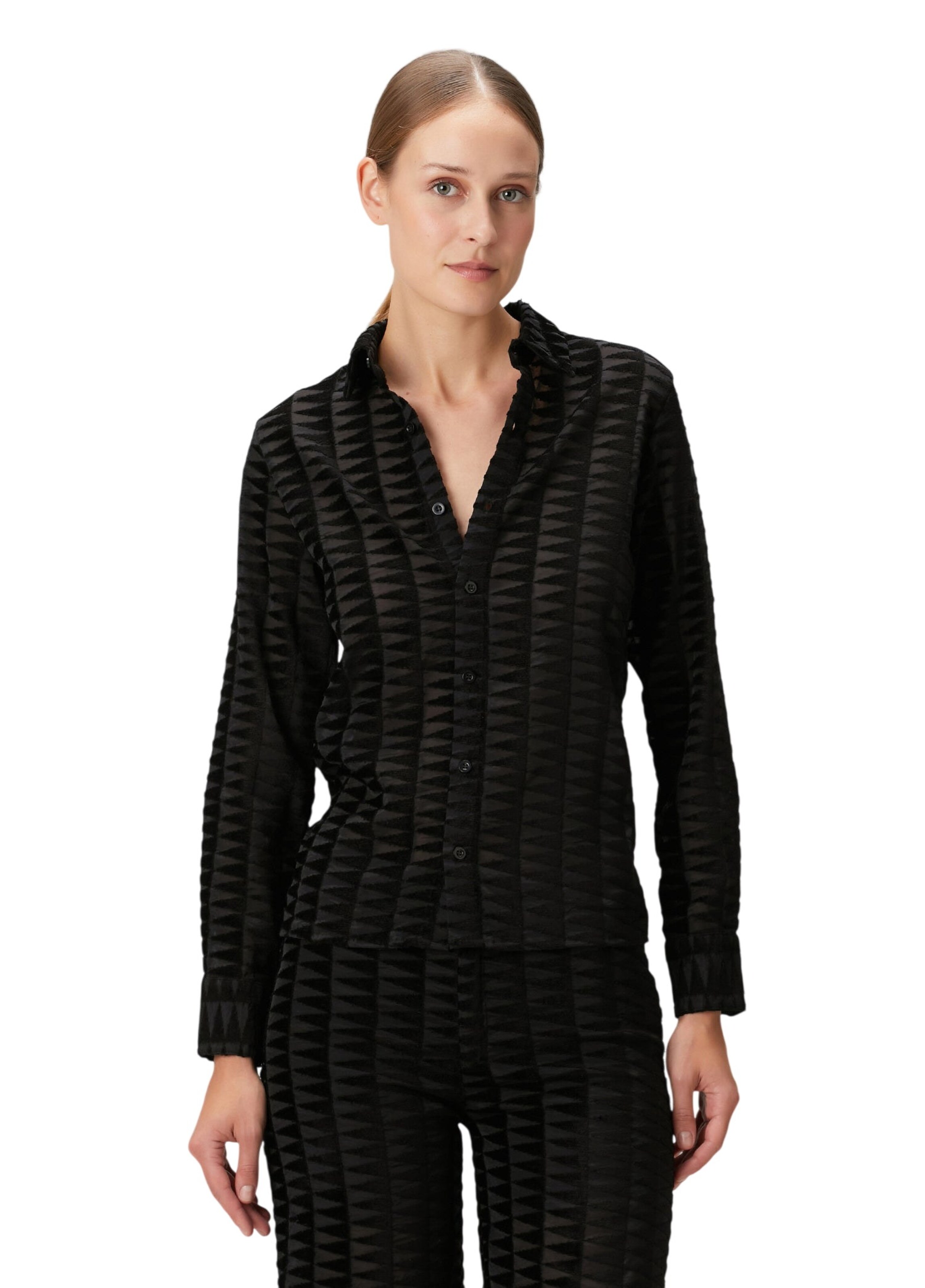 BASSIGUE Bluse in Schwarz: Vorderseite