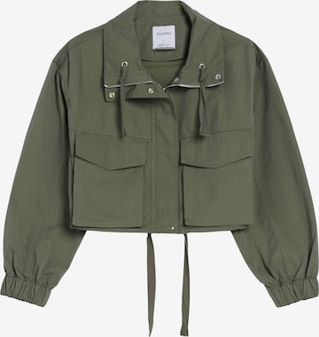 Bershka Between-Season Jacket in Green: front