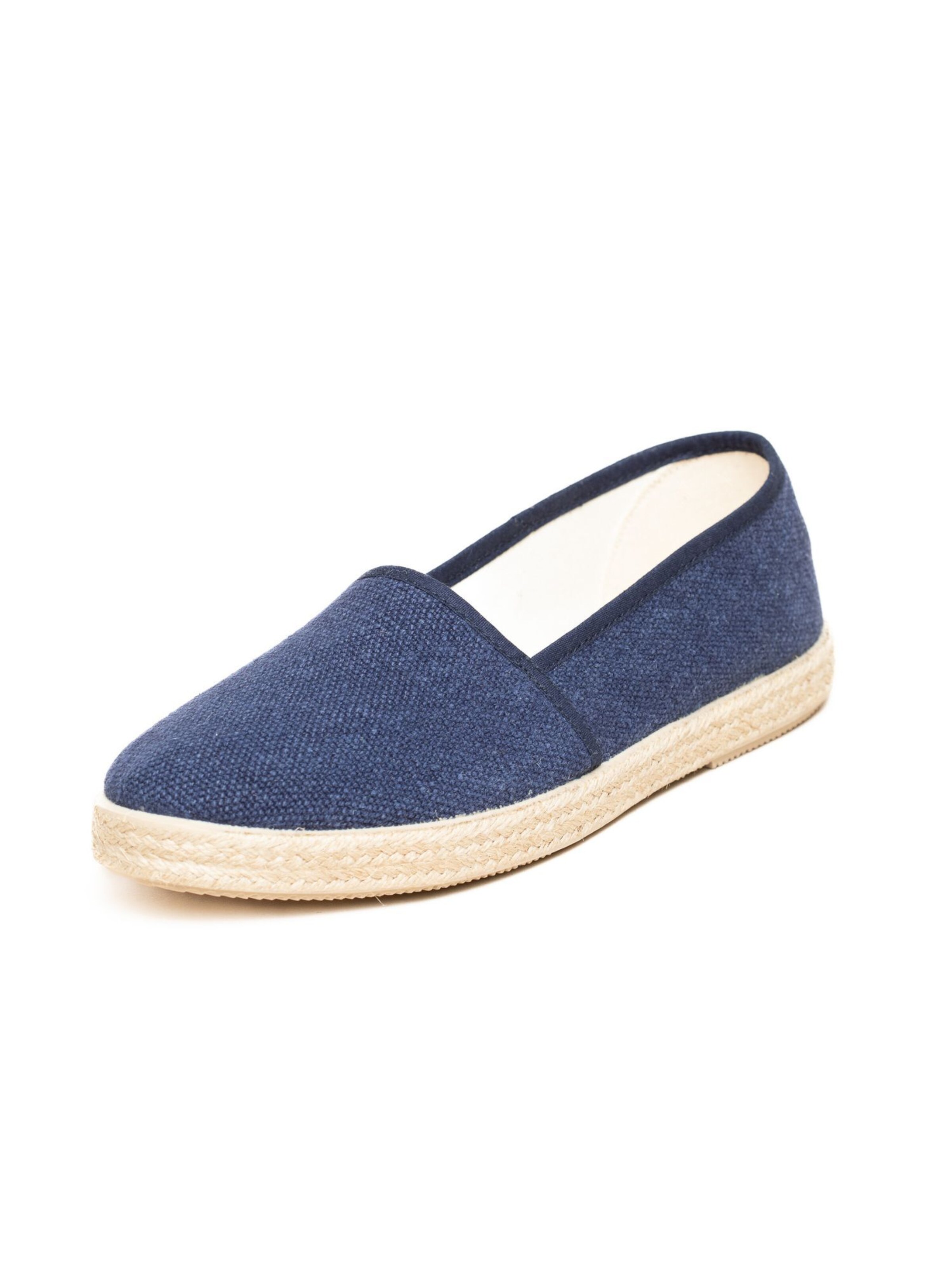 Gottstein Espadrilles 'Espadrille Camping Linen uni V' in Blue: front