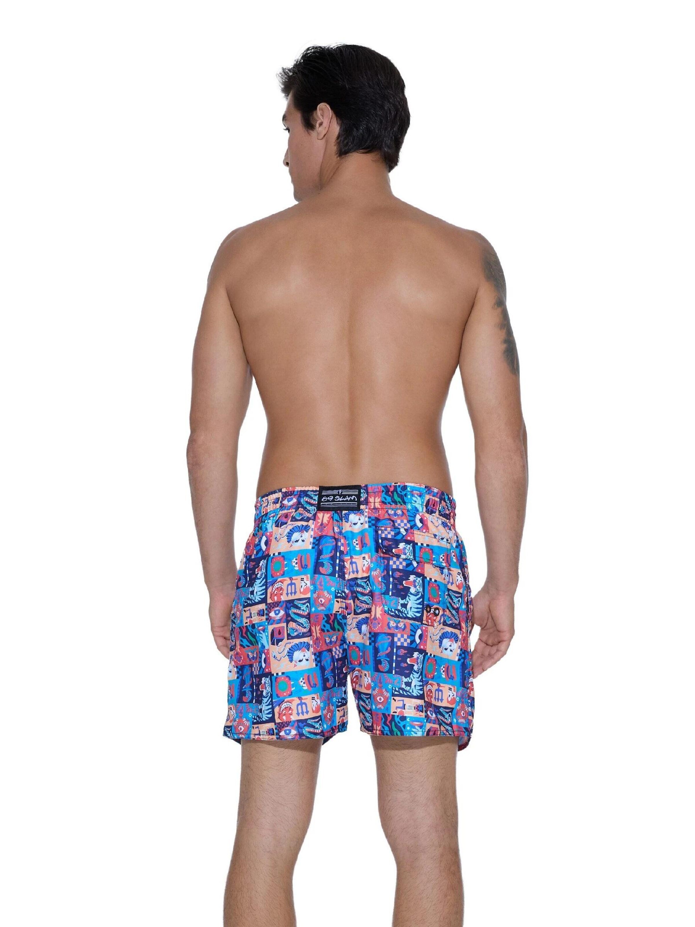 69Slam - Bermudas 'BAÑADOR SAMOA CINTURA ELÁSTICA WEIRD BLOCK' en Mezcla de colores