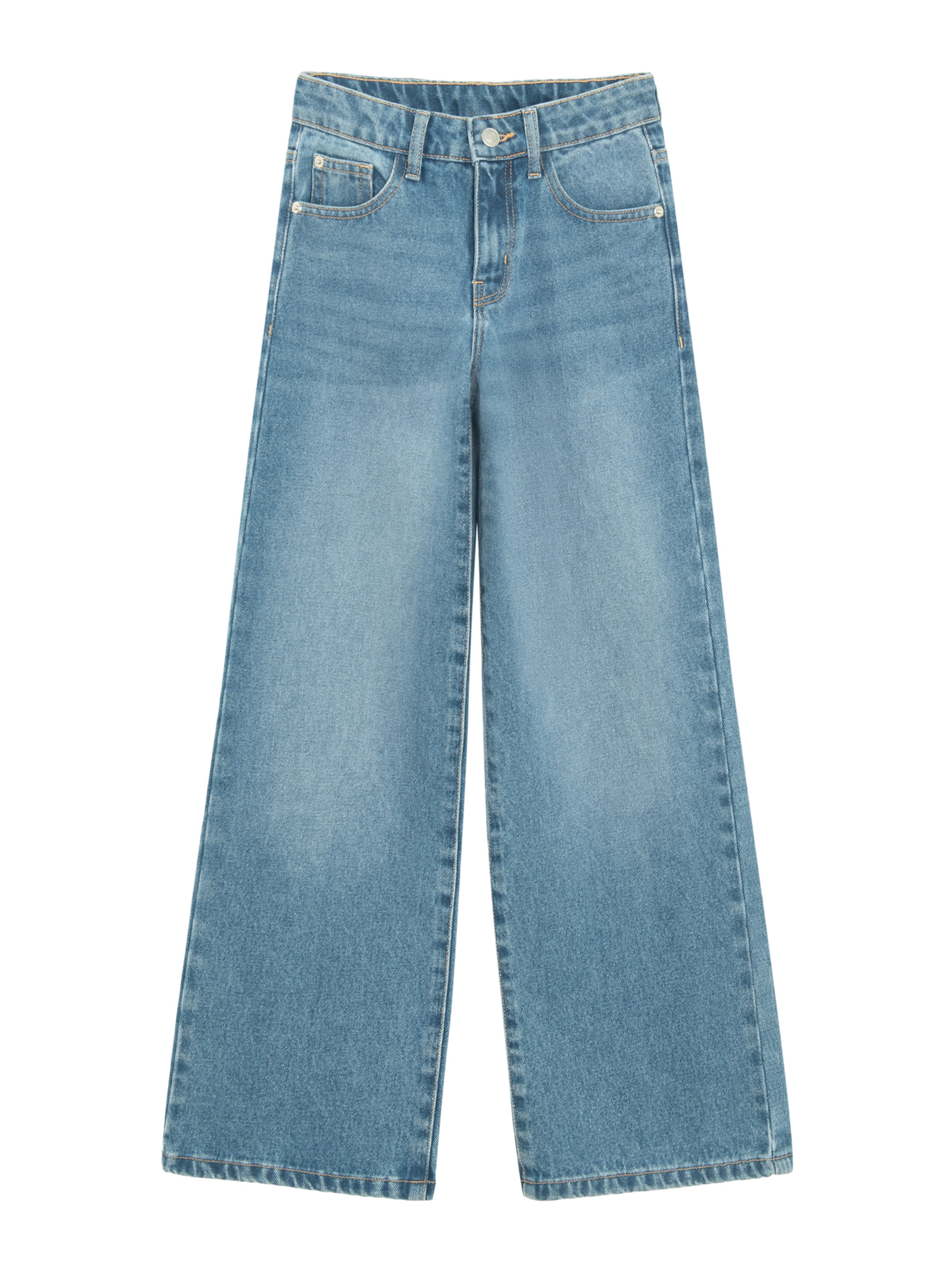 NoWear Wide leg Byxa i blå: framsida