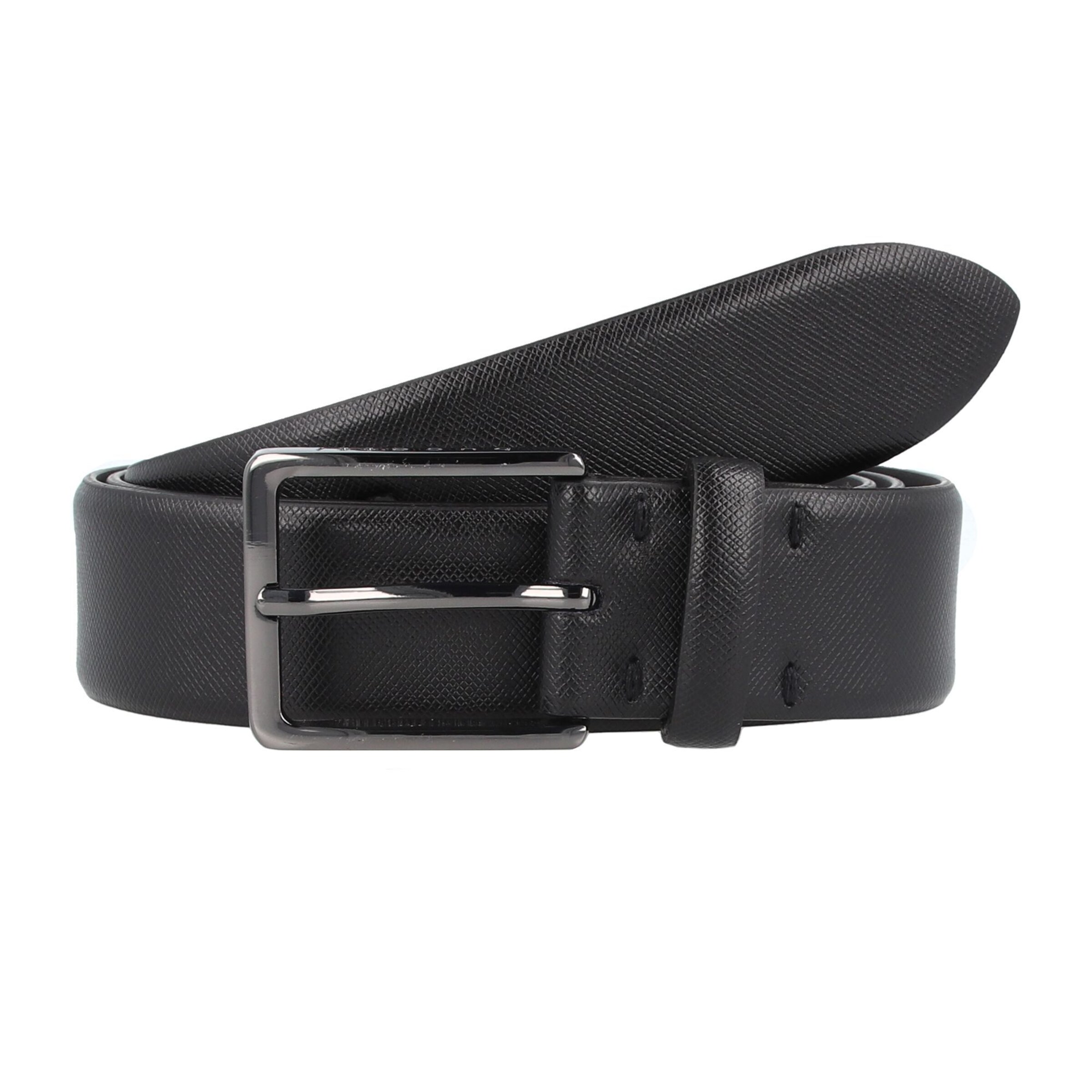 Ceinture bugatti en noir : devant