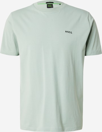 BOSS Тениска в зелено: отпред