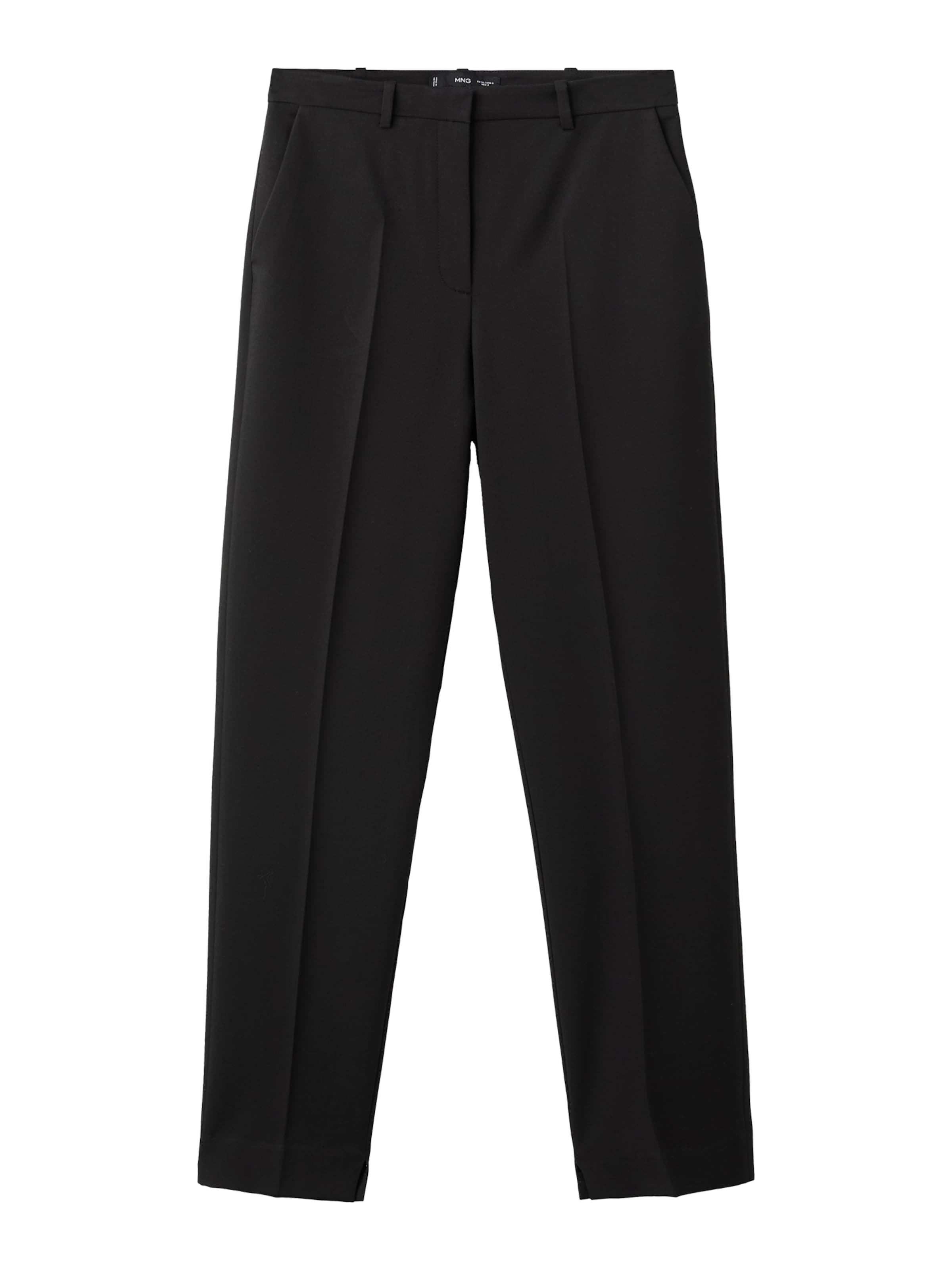 Regular Pantaloni cu dungă de la MANGO pe negru: față