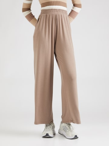 Abercrombie & Fitch Wide leg Broek in Bruin: voorkant