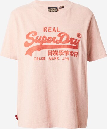 Tricou de la Superdry pe roz: față