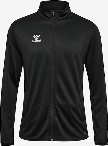 Hummel Athletic Zip-Up Hoodie 'ESSENTIAL' in Black: front