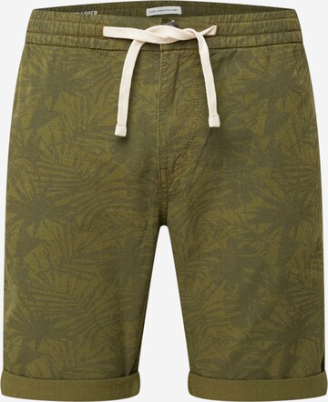 TOM TAILOR DENIMregular Chino hlače - zelena boja: prednji dio