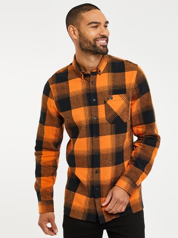 Threadbare Regular Fit Hemd 'Franco' in Orange: Vorderseite