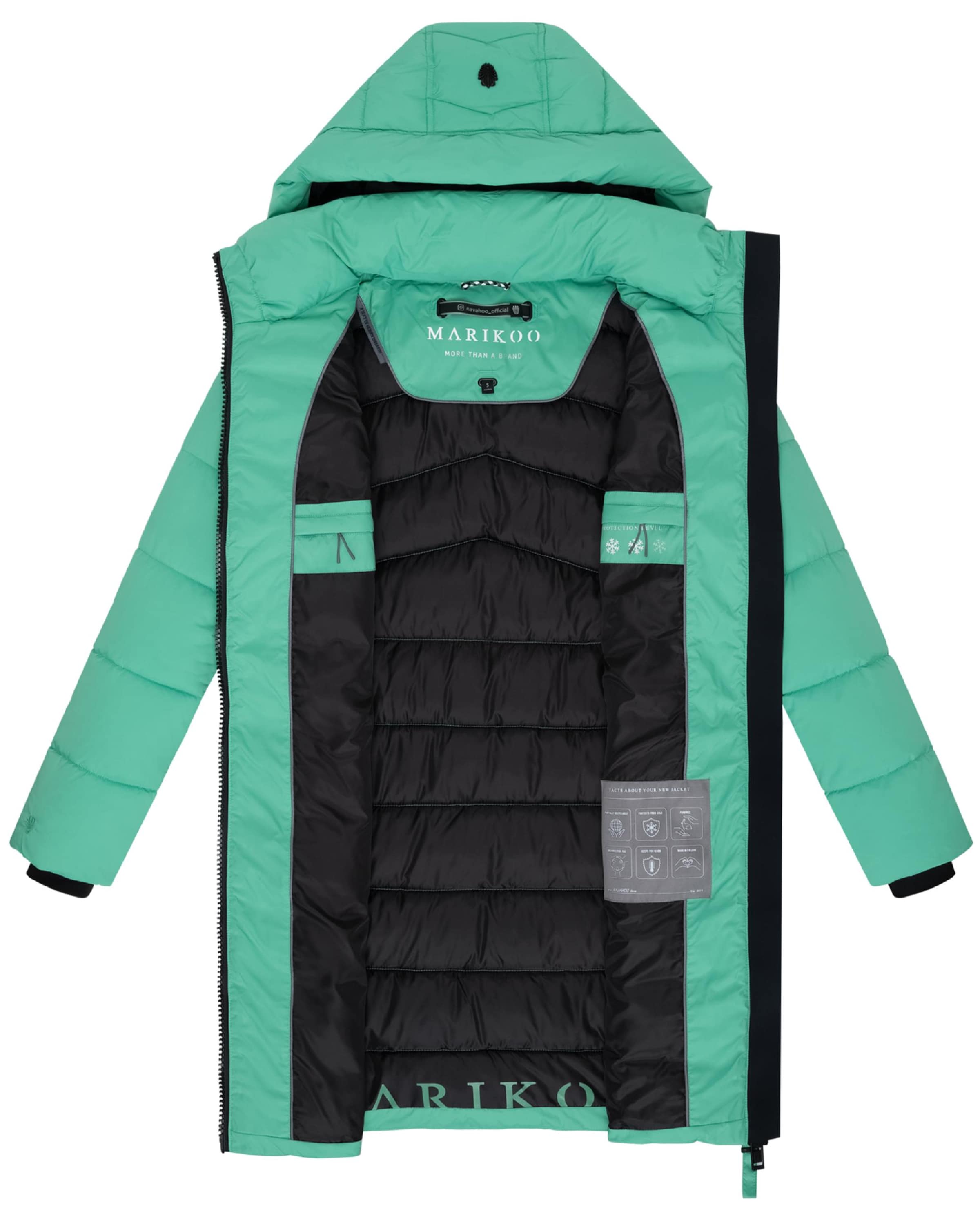 MARIKOO Płaszcz zimowy 'Kaltnäschen 16' w kolorze zielony